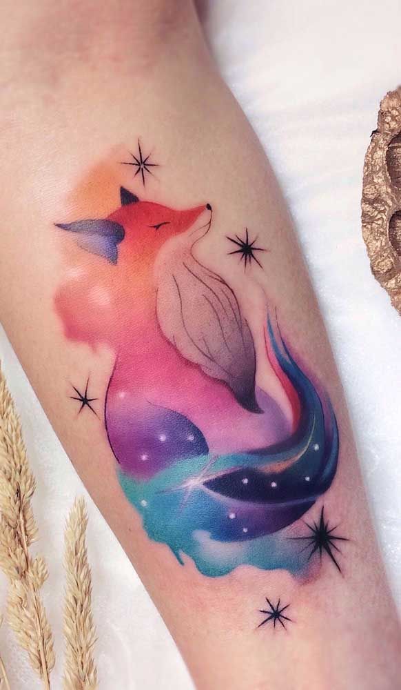 tatuagem aquarela